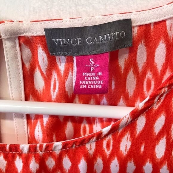 Vince Camuto Orange White Shift Dress size Small - Picture 4 of 6